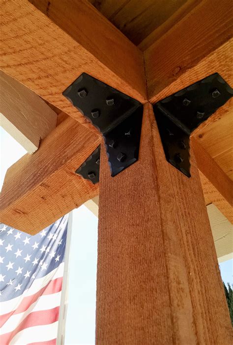 metal brackets for post and beam construction|4x4 post to 2x6 bracket.